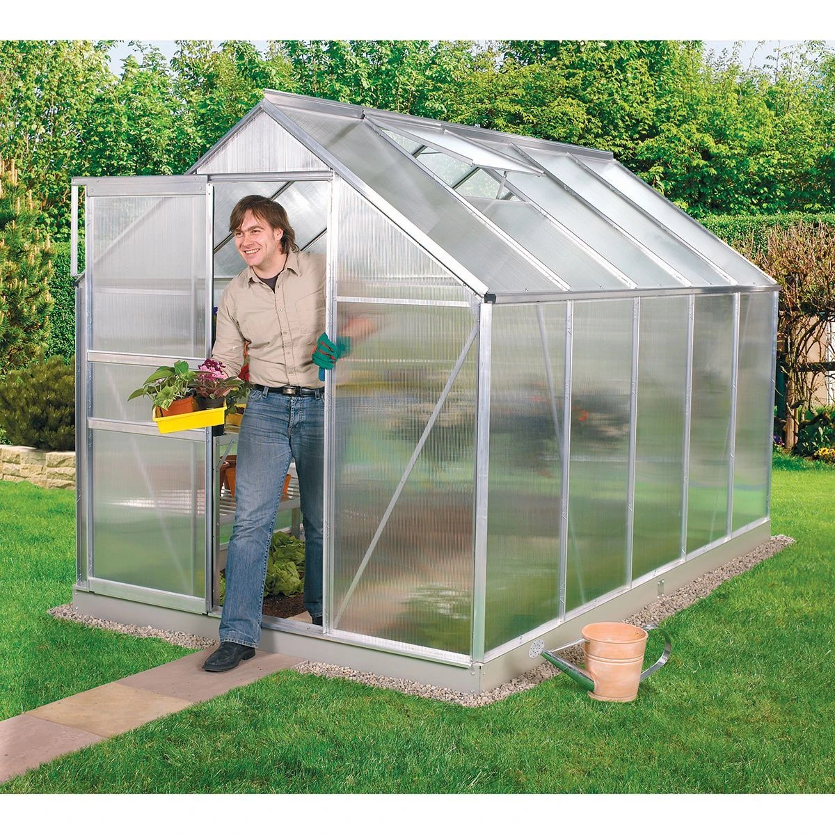Vitavia Venus 6200 Greenhouse - Aluminium - 6 X 10ft - Polycarbonate