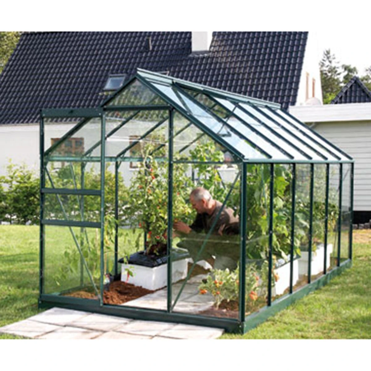 Vitavia Venus 7500 Greenhouse - Green - 6 X 12ft - Horticultural