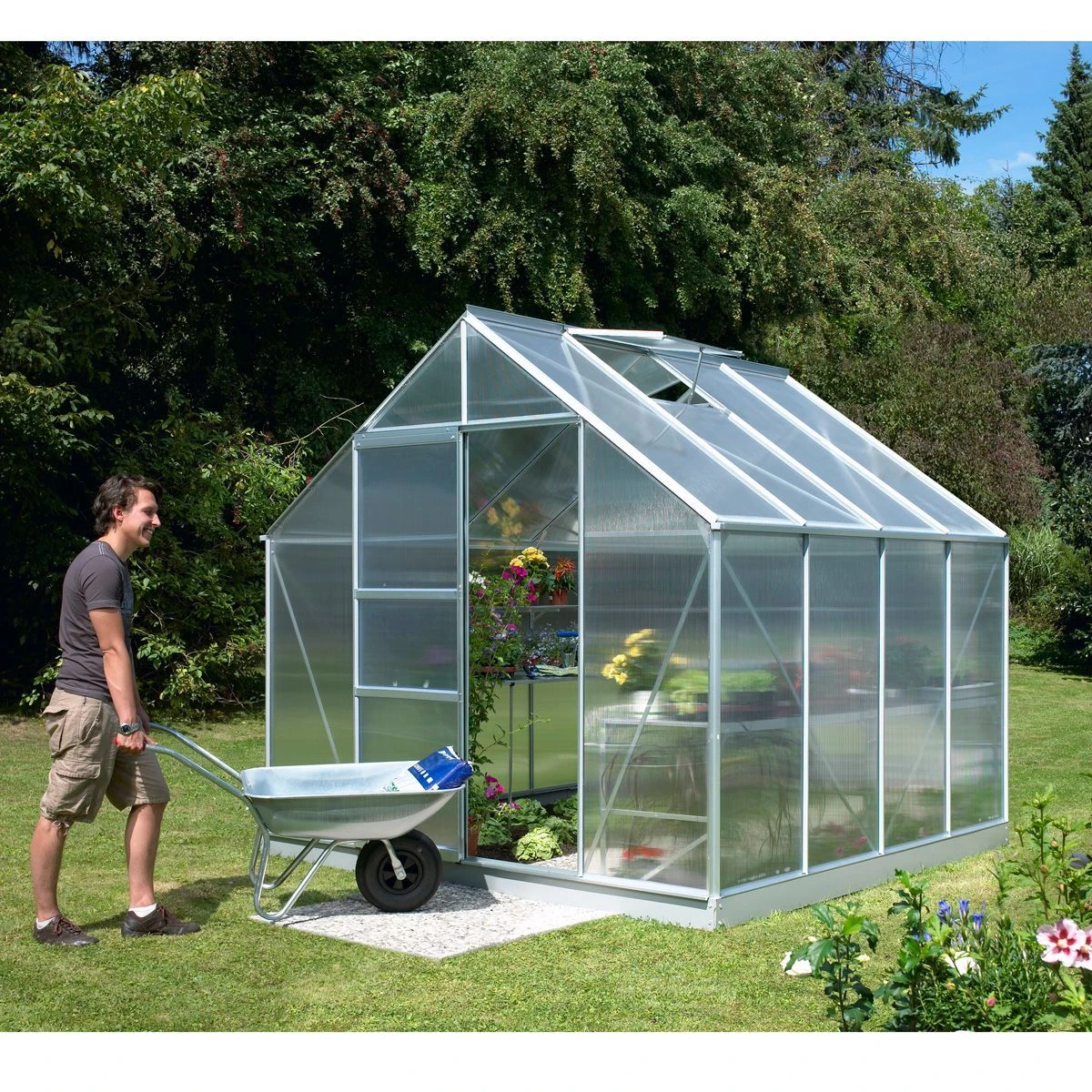 Vitavia Neptune 6700 Greenhouse - Aluminium - 8 X 8ft - Polycarbonate - Image 2