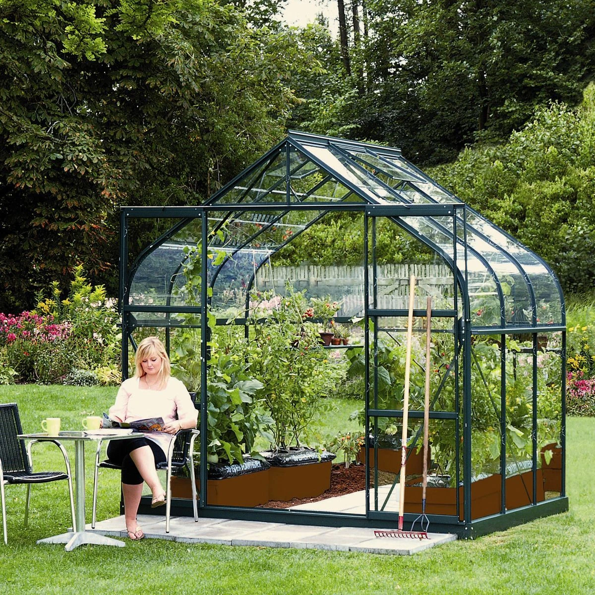 Vitavia Saturn 5000 Greenhouse - Green - 8 X 6ft - Toughened