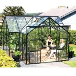 Vitavia Sirius 13000 Greenhouse - Black - 12 X 12ft - Toughened