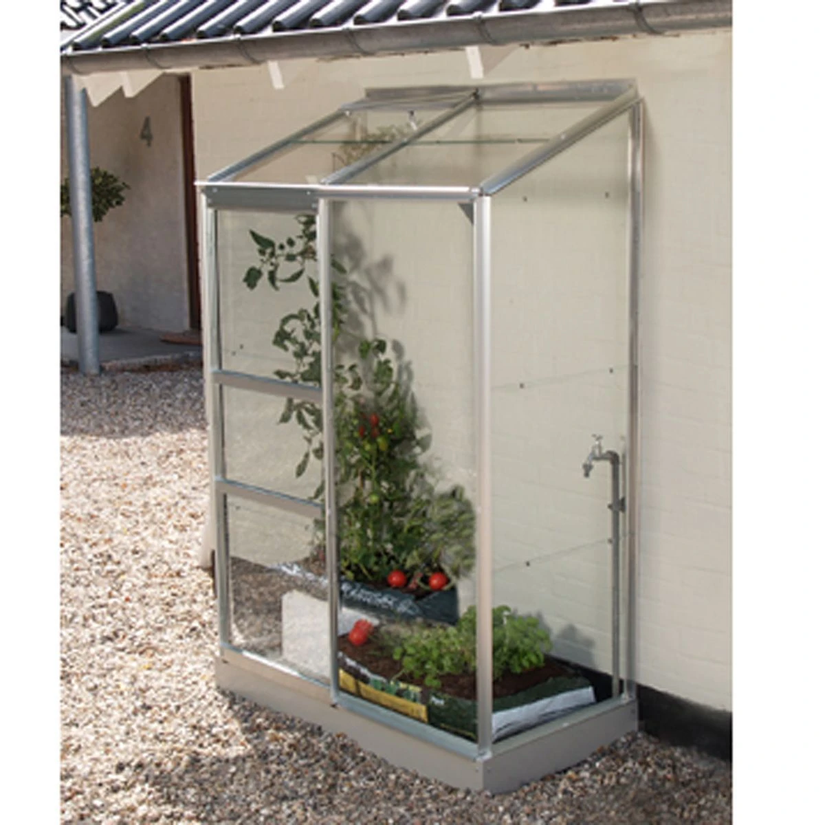 Vitavia Ida 900 Greenhouse - Aluminium - 2 X 4ft - Toughened