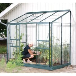 Vitavia Ida 3300 Greenhouse - Green - 8 X 4ft - Horticultural