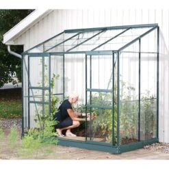 Vitavia Ida 3300 Greenhouse - Green - 8 X 4ft - Toughened