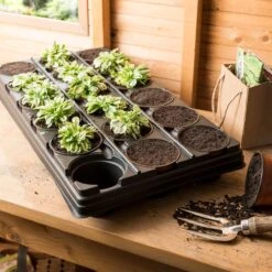 Gardman Growing Tray With 18 X 9cm Round Pots