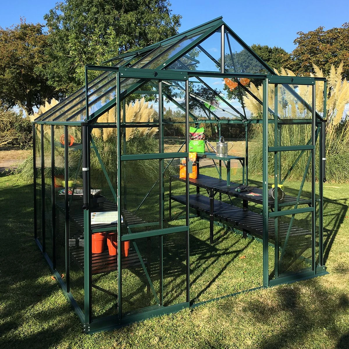 Vitavia Phoenix 8300 Greenhouse - Green - 8 X 10ft - Toughened - Image 2
