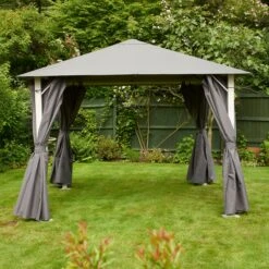 Glendale Vintage Grey Gazebo - 4x3m