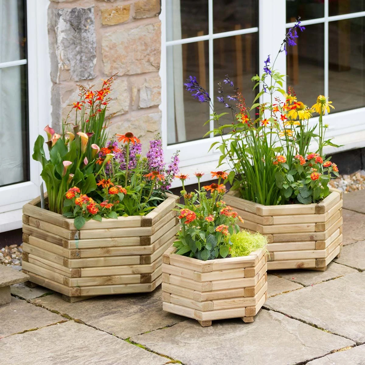 Marford Hexagonal Planter - Set Of 3
