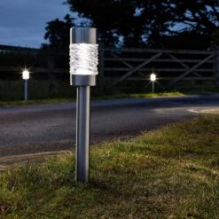 Solar Powered 5 Lumen Martello Garden Stake Light X3