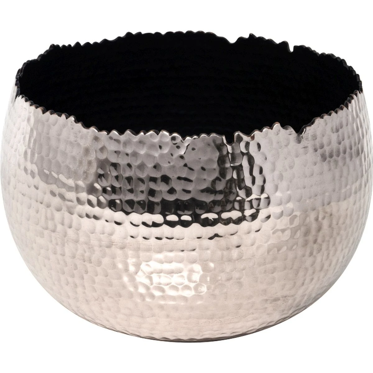 Hammered Bowl Nickel/Black - Large