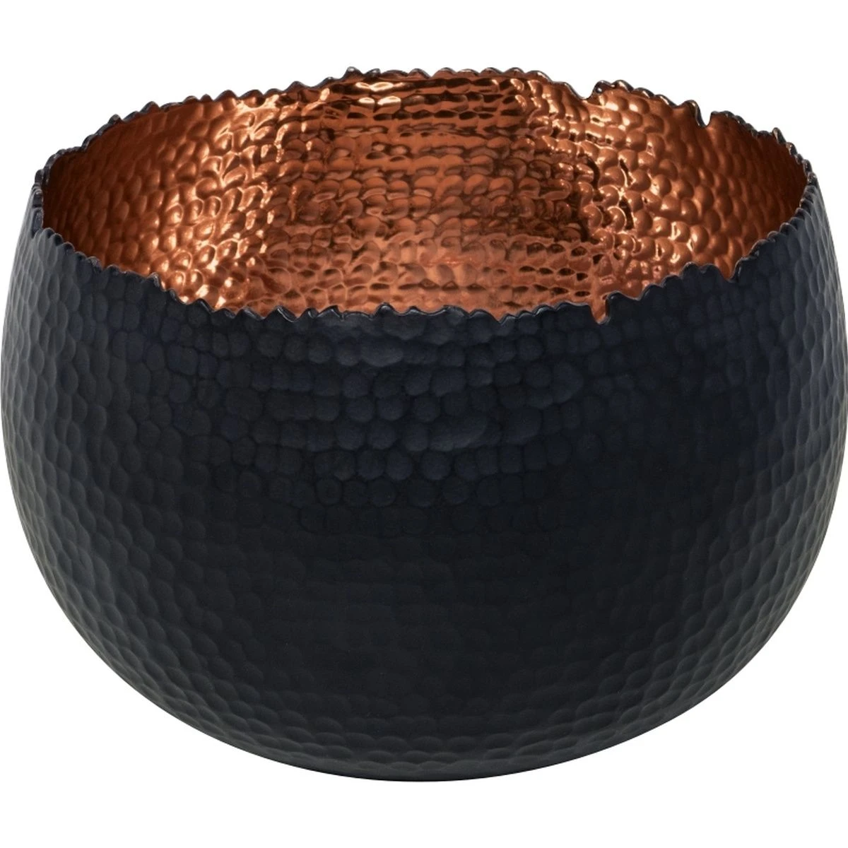 Hammered Bowl Black/Copper - Medium