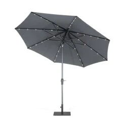 Kettler Crank Auto Tilt Led Parasol - Taupe