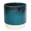 Aqua Reactive Glaze Plant Pot - 16cm