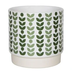 Retro Floral Plant Pot - 13cm