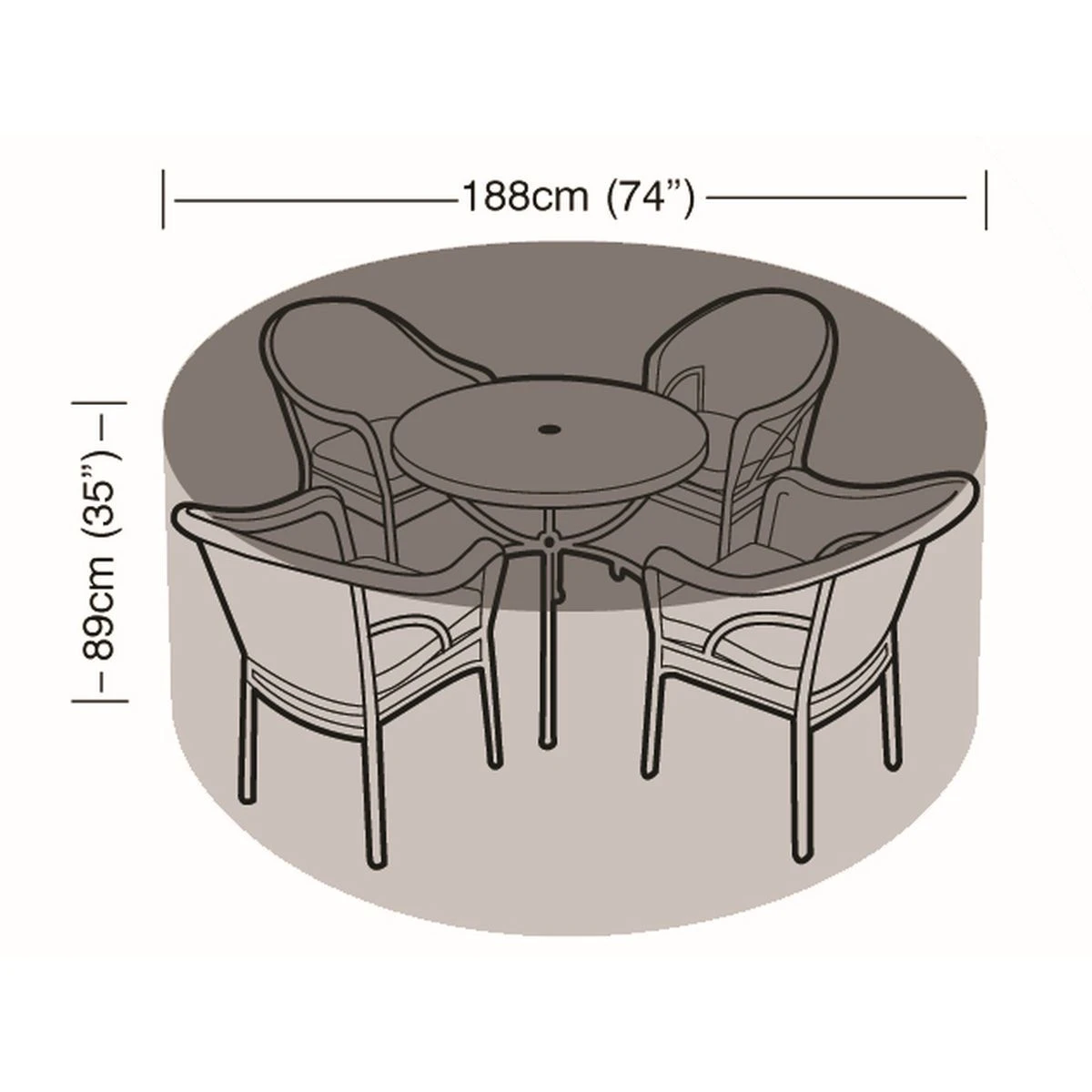 4-6 Seat Round Furniture Set Cover - Image 3
