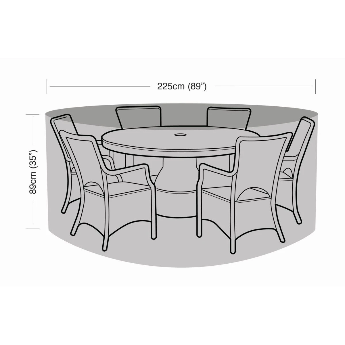 6 Seat Round Furniture Set Cover - Image 3