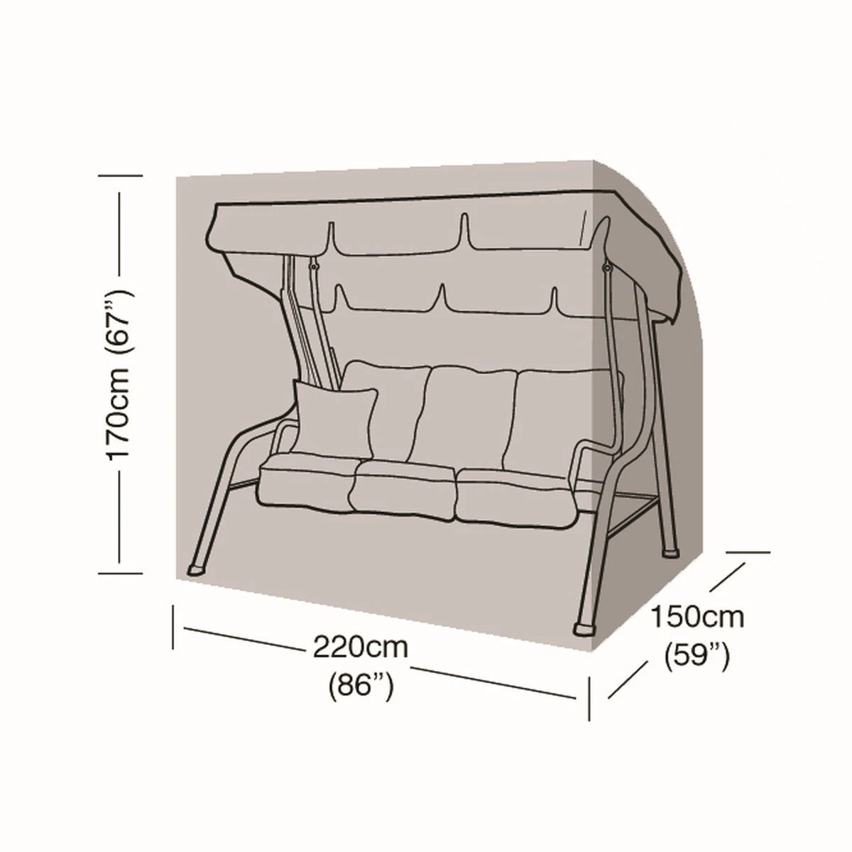 3 Seat Swing Seat Cover - Image 3