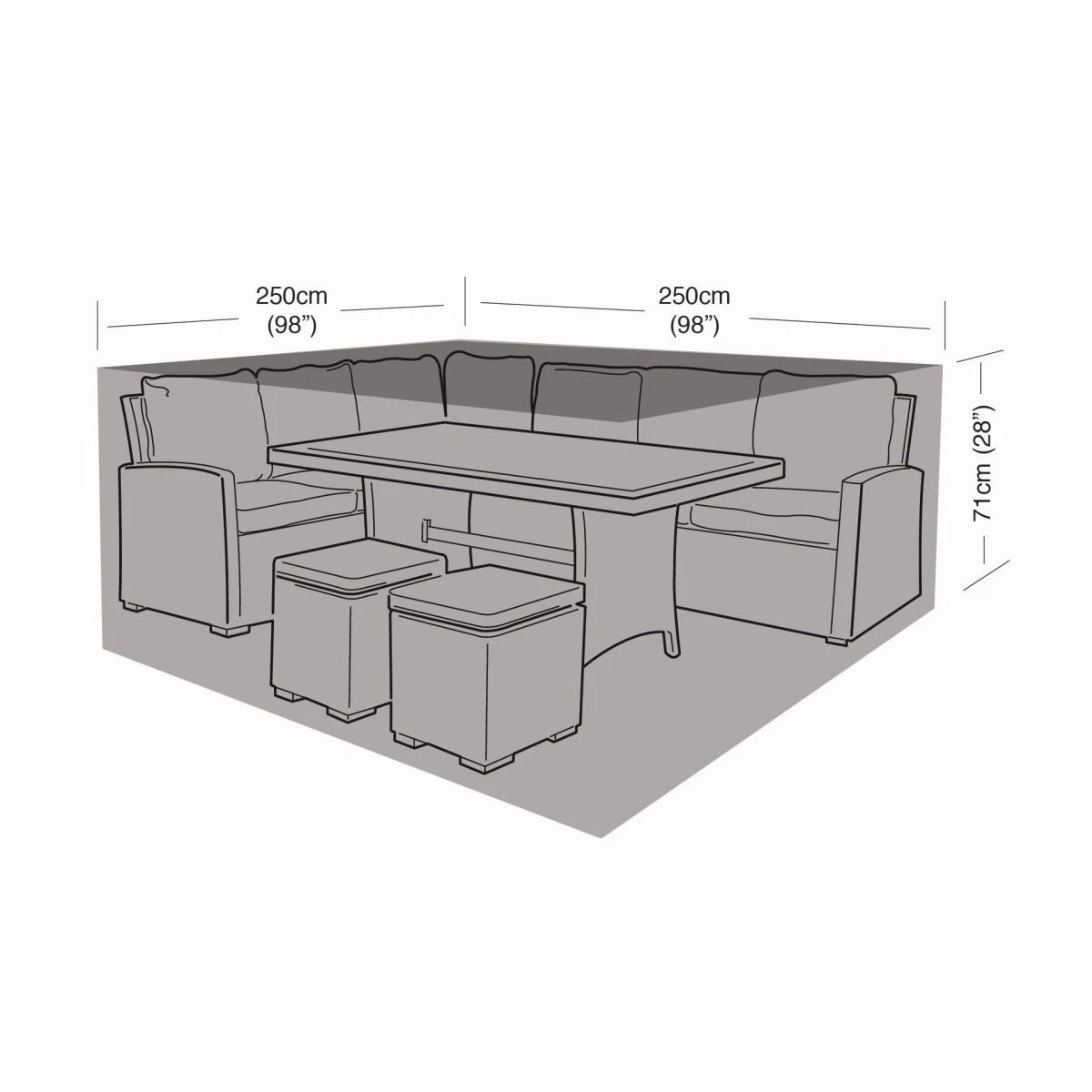 Small Square Casual Dining Set Cover - Image 3