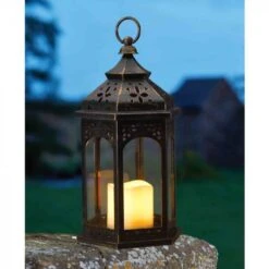 Moroccan LED Candle Lantern