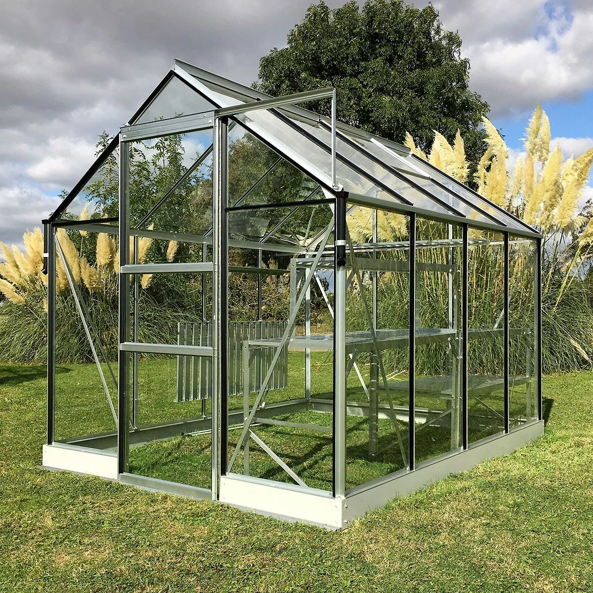 Vitavia Apollo 5000 Greenhouse - Aluminium - 6 X 8ft - Toughened