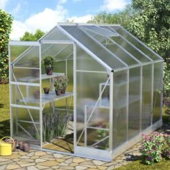 Vitavia Apollo 5000 Greenhouse - Aluminium 6 X 8ft - Polycarbonate