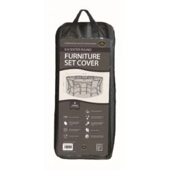 6-8 Seat Round Furniture Set Cover - Black