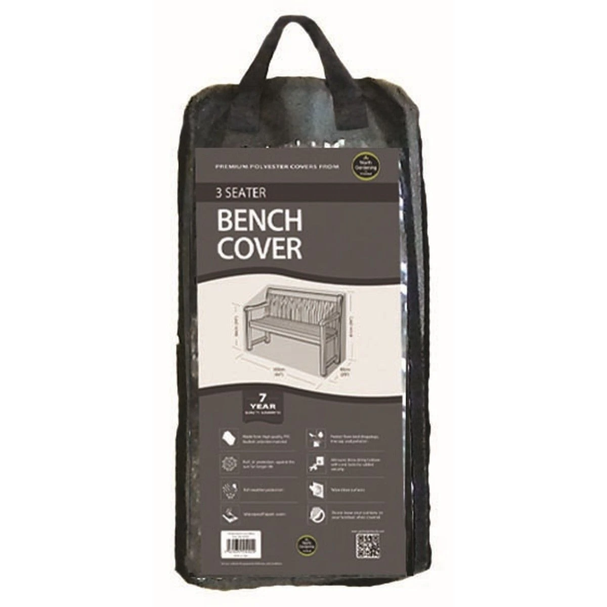 3 Seater Bench Cover - Black