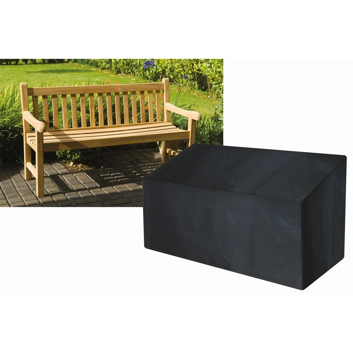 3 Seater Bench Cover - Black - Image 3