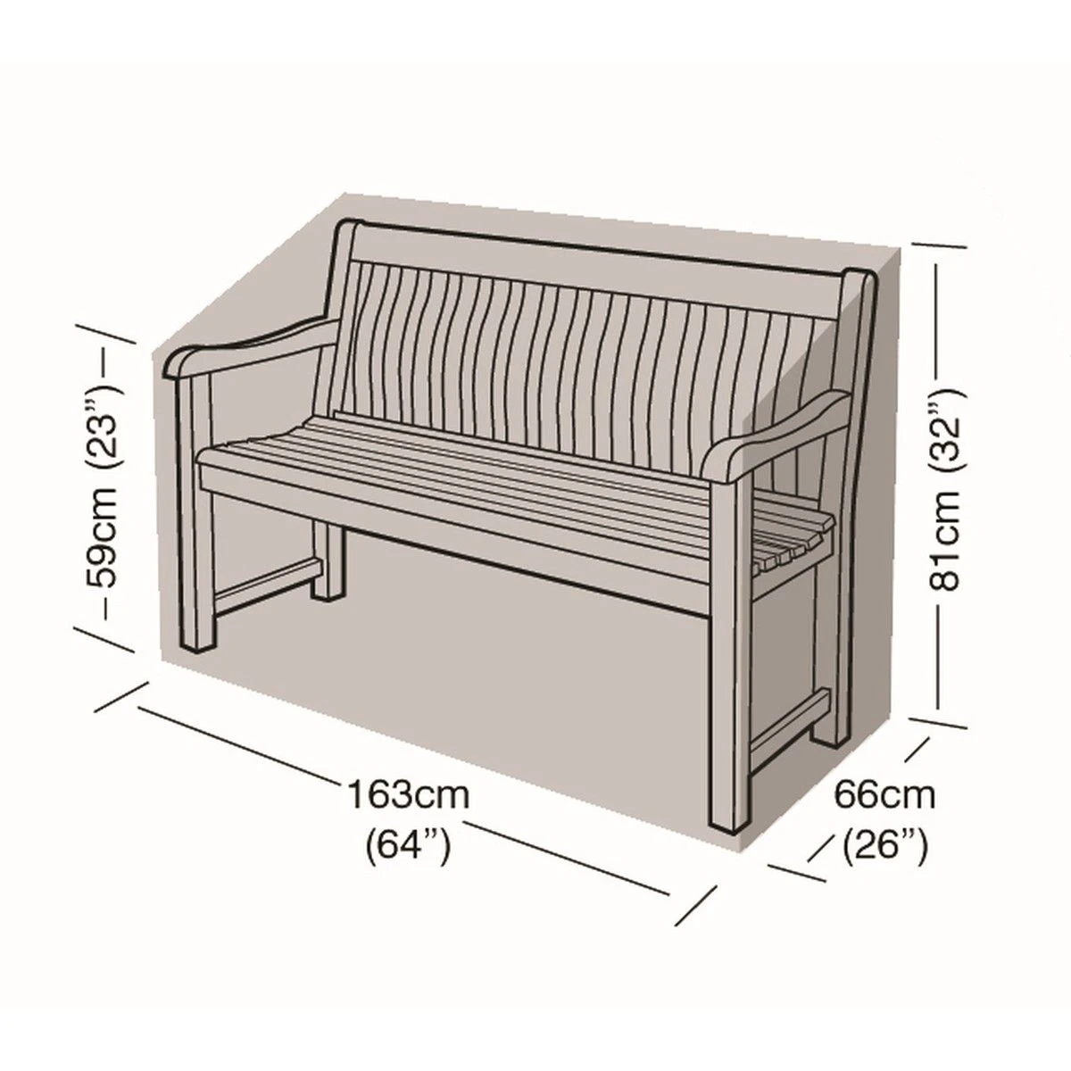 3 Seater Bench Cover - Black - Image 4