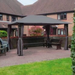 Glendale Highfield Grey Gazebo - 4x3m