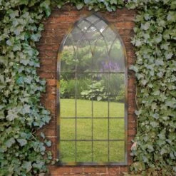 Somerley Rustic Arch Large Garden Mirror (161 X 72cm)