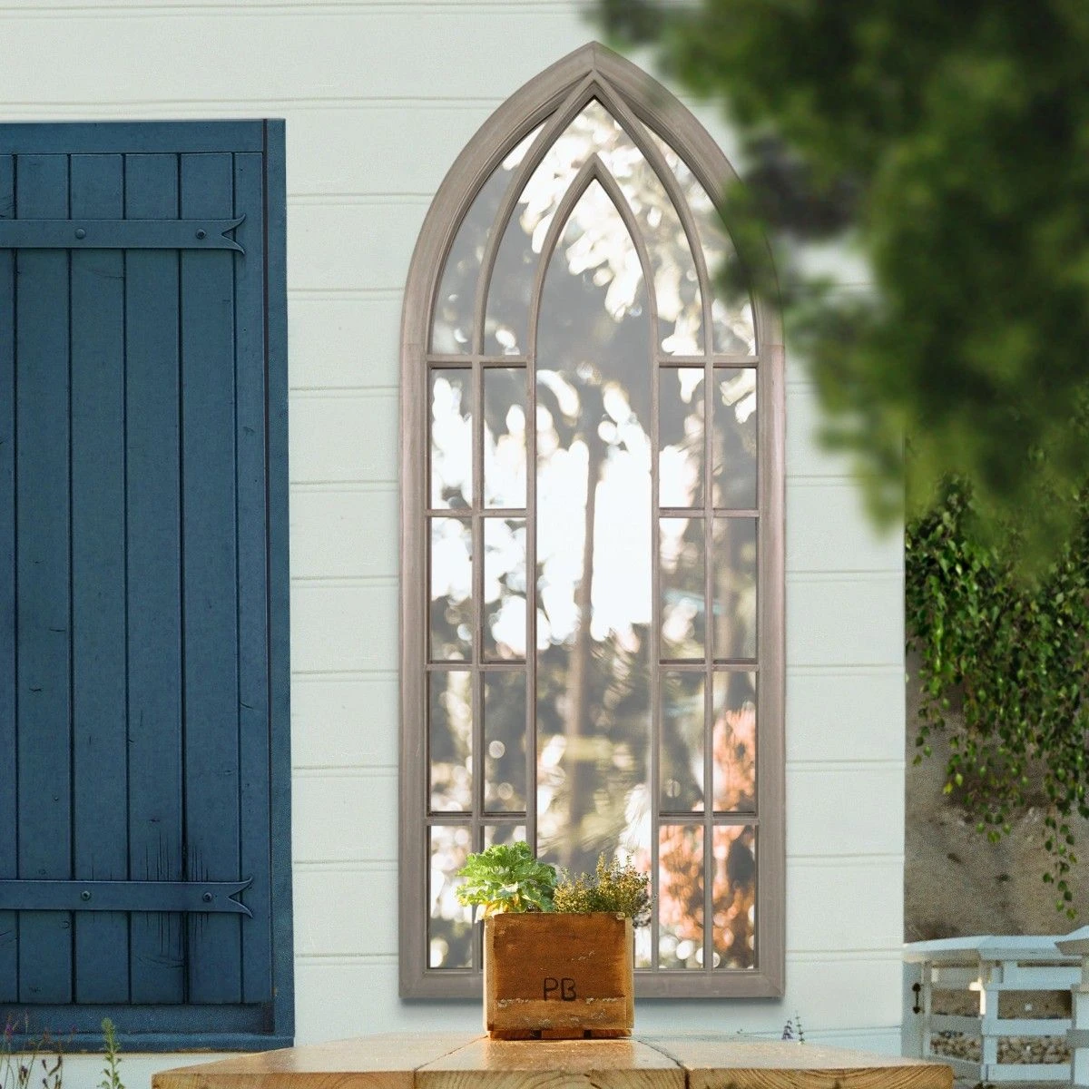 Somerley Gothic Arch Large Garden Mirror (190 X 75cm) - Image 2