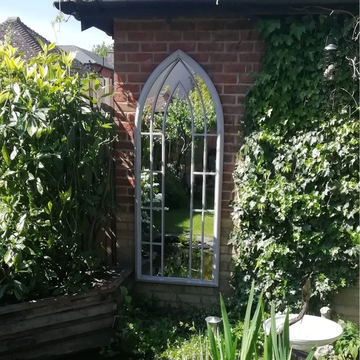 Somerley Gothic Arch Large Garden Mirror (190 X 75cm) - Image 3