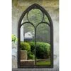 Somerley Chapel Arch Large Black Garden Mirror (150 X 81cm)