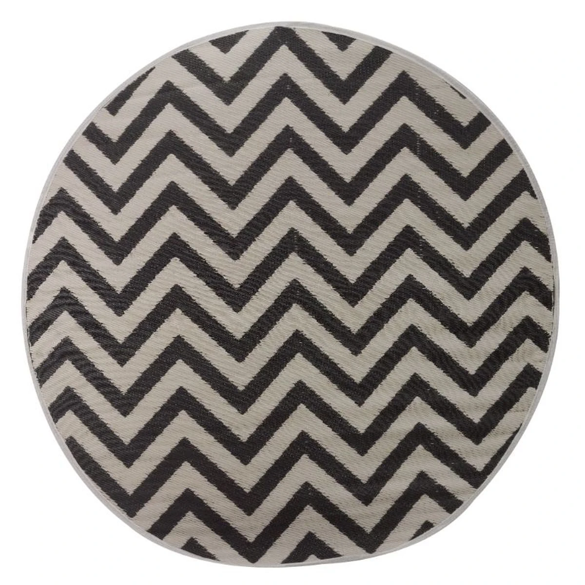 Zigzag Onyx Alfresco Round Rug - 180cm - Image 2