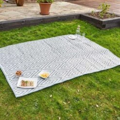 Adana Grey Alfresco Rug - 90x180cm