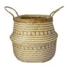 Seagrass Tribal White Lined Basket Small