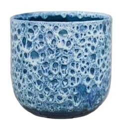 Sapphire Reactive Glaze Planter
