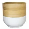 Bamboo White Planter - Medium
