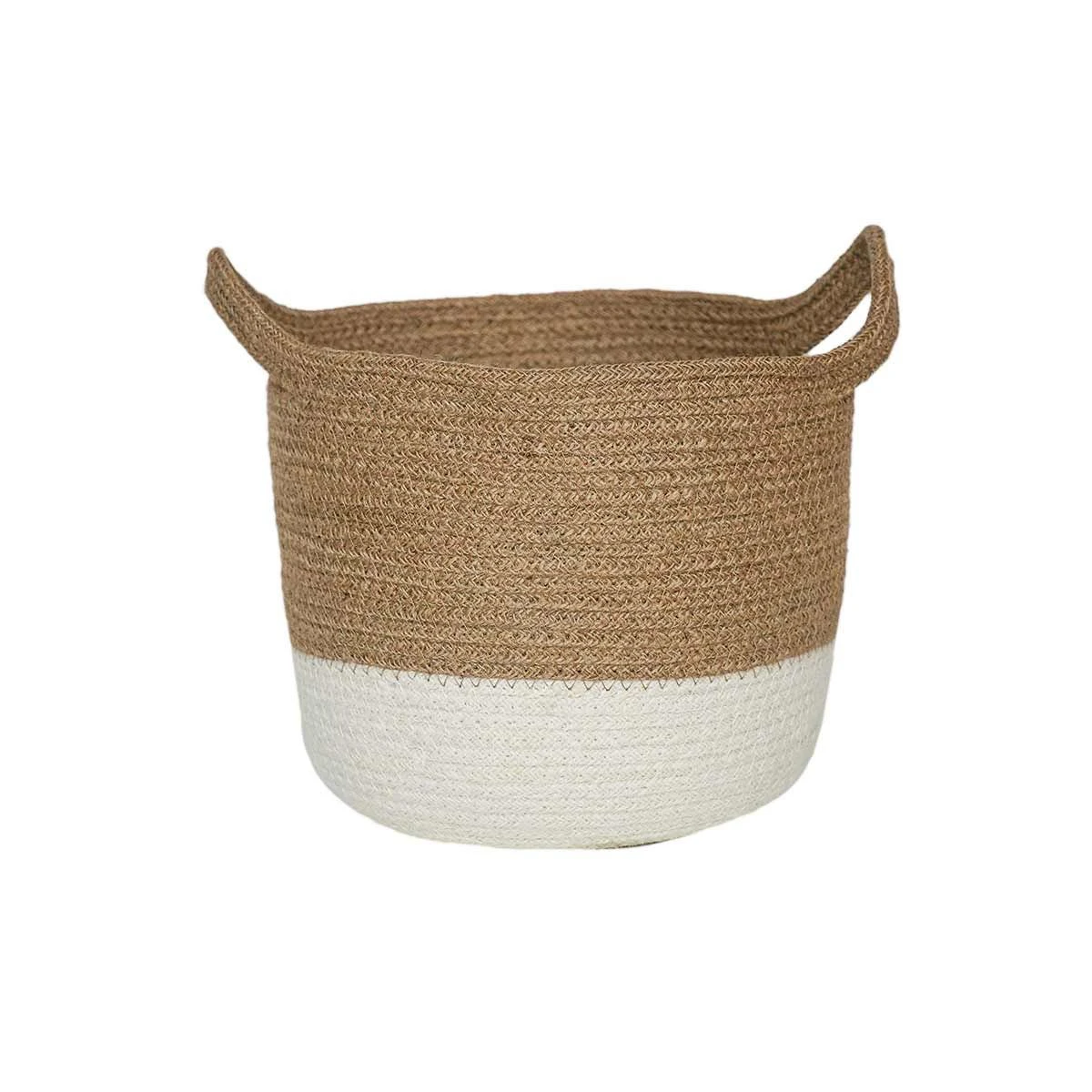 Geilo Jute White Lined Basket - Large - Image 2