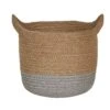 Geilo Jute Grey Lined Basket - Large