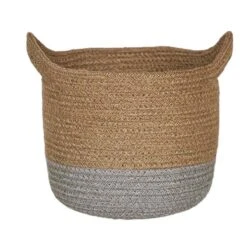 Geilo Jute Grey Lined Basket - Large