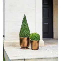 Outdoor Hampton Copper Metal Urn - 34cm