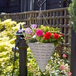 14” Monza Faux Rattan Cone