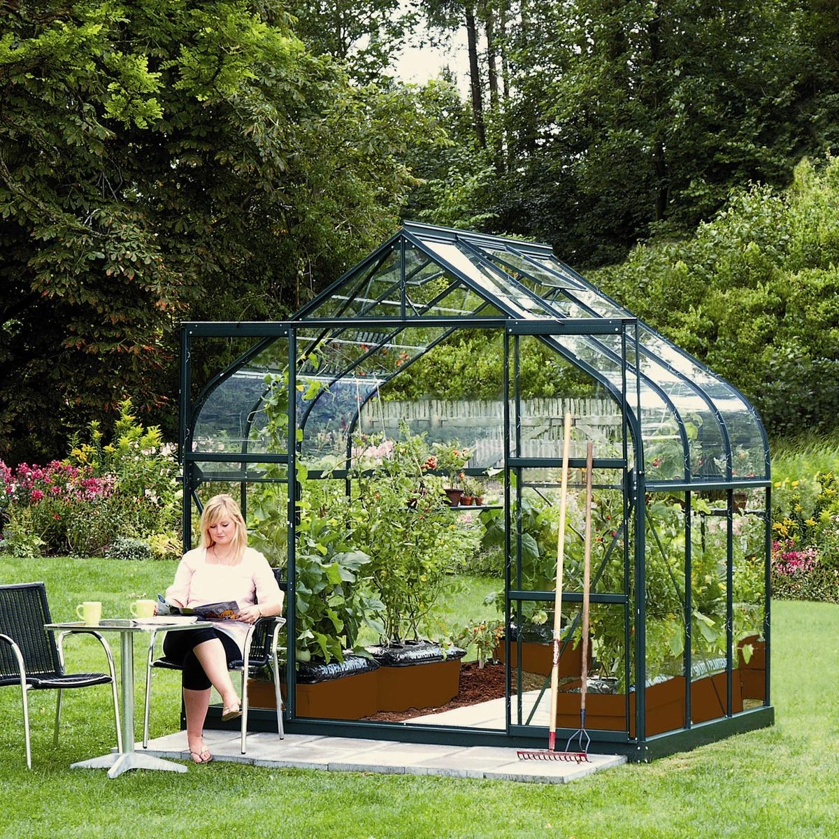 Vitavia Saturn 5000 Greenhouse - Green - 8 X 6ft
